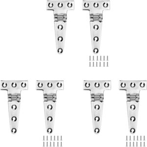 Tlily - T-Grade Hinges, Boat, 4 Inch x 2 Inch, No Noise, Heavy Duty 316 Stainless Steel with Screws (6 Pcs)