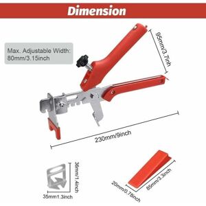 ORCHIDÉE Tile Leveling System Tile Leveling Pad 300 Pcs Leveler Spacers Clip Self-Leveling System Tile Leveler Tile Leveler for Ceramic TileCeramic Tile