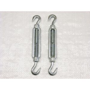 Securefix Direct - x2 M24 Galvanised Forged Straining Screw Hook And Hook - Caravan Turnbuckle Open Body