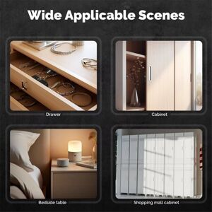 TLILY Tuya Bluetooth Smart Wood Cabinet Lock App Remote Control Monitoring Keyless IC Card Unlock Door Locker Furniture Drawer