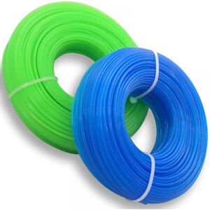 CYSLMUK Universal Brushcutter Line 1.6mm x 100m Spool Nylon Brushcutter Line, Pack of 2 Rolls, Green + Blue