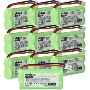 Vhbw - 10x Battery Replacement for V30145-K1310-X359, S30852-D1640-X1, T382, T436-U1 for Wireless Landline Phone (700 mAh, 2.4 v, NiMH)