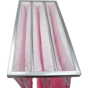 2x hvac F7 Bag Filter for Air-Conditioner Unit, Ventilation System, hvac Applications, 28.7 x 59.2 x 60 cm, Pink - Pocket Filter, ac Air Filter - Vhbw