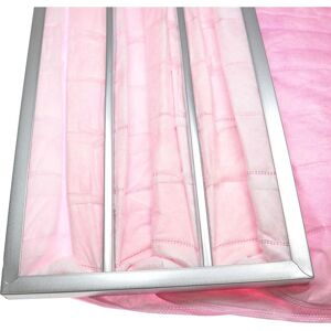 Vhbw - 5x hvac F7 Bag Filter for Air-Conditioner Unit, Ventilation System, hvac Applications, 28,7 x 59,2 x 36 cm, Pink - Pocket Filter, ac Air Filter