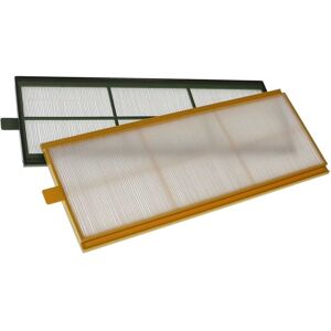 Air Filter Set compatible with Zehnder ComfoD 550 Ventilation Devices - G4 / F7 2-Part Kit, 50 x 16 x 1 cm Yellow Green White - Vhbw