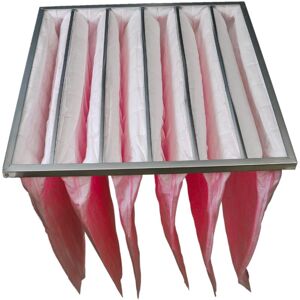 VHBW Hvac F7 Bag Filter for Air-Conditioner Unit, Ventilation System, hvac Applications, 59,2 x 59,2 x 60 cm, Neon Pink - Pocket Filter, ac Air Filte
