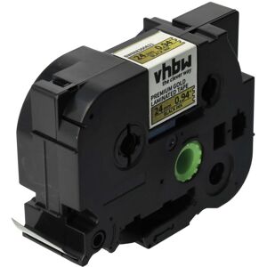 Vhbw - 1x Label Tape compatible with Brother pt D600VP, D800W, 2700VP, e 500 vp Label Printer 5m x 24 mm, Black on Premium Gold, Laminated