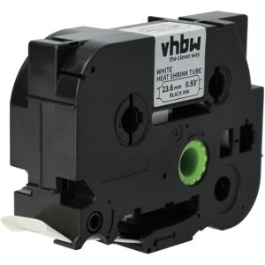 Vhbw - Label Tape compatible with Brother P-Touch PT-E500VP Label Printer 1.5m x 23.6 mm, Black on White, Heat Shrink Tape