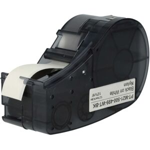 Vhbw - Label Tape Replacement for Brady BM21-500-499 for Label Printer 12.7mm Black on White, nylon