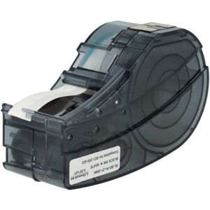 Vhbw - 1x Label Tape compatible with Brady M210, M210-LAB, M211, labpal Label Printer 6.4m x 6.35 mm, Black on White, Polyester