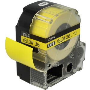 Vhbw - Label Tape Replacement for KingJim SC36YW for Label Printer 36mm Black on Yellow