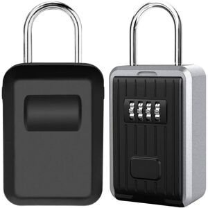 ZVD - Wall Mounted Security Key Box Key Box with 4 Digit Numeric Code, Extra Large Lock Box Outdoor Key Safe with Handle, xl Size Coded Key Box