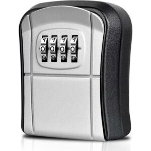 Alwaysh - Wall-Mounted Security Key Box Mini Secure Outdoor Key Box with 4-Digit Code Resettable Waterproof Key Case