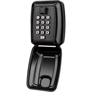 Tinor - Waterproof Key Safe Box Wall Mounted Key Box with 12 Digit Code Outdoor Key Safe Large Secure Key Box for Home, Airbnb, School, Factory, Black