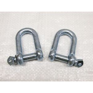 Securefix Direct - x2 7/8' x 1' Galvanised Commercial Dee Shackles - Chain Connector Caravan Tether