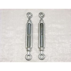 Securefix Direct - x2 M20 Galvanised Forged Straining Screw Eye Eye - Caravan Turnbuckle Open Body