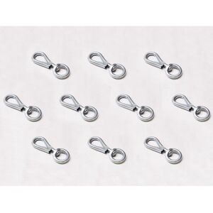 Securefix Direct - X10 2 1/2' Zinc Plated Swivel Spring Snap Hooks - Eye Gate Clip