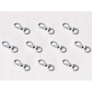Securefix Direct - X10 3 1/2' Zinc Plated Swivel Spring Snap Hooks - Eye Gate Clip