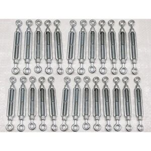 SECUREFIX DIRECT x25 M22 Galvanised Forged Straining Screw Eye Eye - Caravan Turnbuckle Open Body
