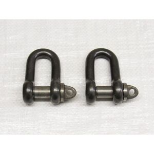 Securefix Direct - X2 1 Ton Self Colour Screw Pin Small Dee Shackles - 1000KG d Lifting Towing Tested Certified