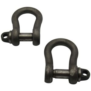 Securefix Direct - X2 1.25 Ton Self Colour Large Bow Shackle With Screw Pin - BS3032 1250KG Lifting Towing Certified