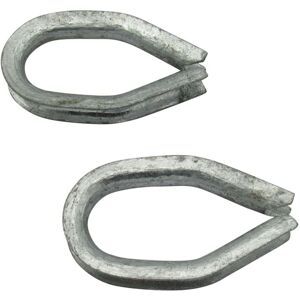 Securefix Direct - X2 20MM Galvanised Reeving Thimble - Eyelet Wire Rope Galvanised Finish