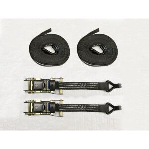Securefix Direct - x2 Black 25MM 8M 1.5 Ton Ratchet Straps - 1500KG Metre Tie Down Lashing Claw j Hook