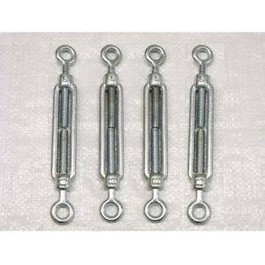 Securefix Direct - x4 M33 Galvanised Forged Straining Screw Eye Eye - Caravan Turnbuckle Open Body