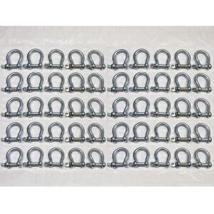 Securefix Direct - x50 22MM Galvanised Commercial Bow Shackles - Chain Connector Caravan Tether