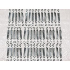 Securefix Direct - x50 M16 Galvanised Forged Straining Screw Eye Eye - Caravan Turnbuckle Open Body