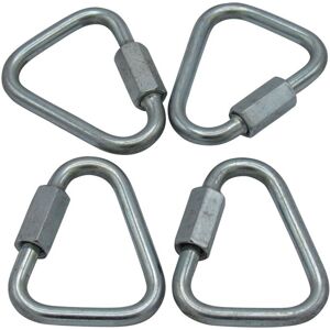 Securefix Direct - X4 12MM Zinc Plated Delta Shape Quick Links - Maillon Triangle Webbing Triangular