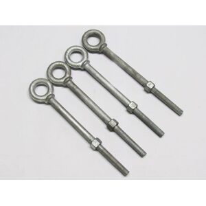 Securefix Direct - X4 7/8' x 12' Galvanised Longshank Eyebolts with Nut - 22MM x 305MM Shoulder Collared