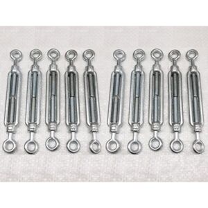 Securefix Direct - x10 M16 Galvanised Forged Straining Screw Eye Eye - Caravan Turnbuckle Open Body