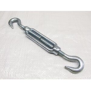 Securefix Direct - x1 M20 Galvanised Forged Straining Screw Hook And Hook - Caravan Turnbuckle Open Body