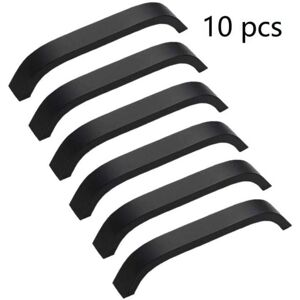 10pcs 128mm Black Center Hole Furniture Handles with Screws for Kitchen, Bedroom and Cabinet Drawers, Aluminum Alloy Knob - Ymyny
