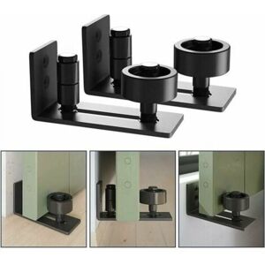 2Pcs Multifunctional Barn Door Bottom Floor Guide Adjustable Roller Floor Guide for Sliding Doors - Ymyny