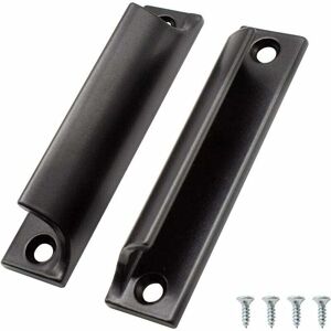 ZVD-2 Pieces Sliding Door Handle, Aluminum Furniture Handle, Black Kitchen Cabinet Handle, Available for Balcony Doors, Sliding Doors, Drawers