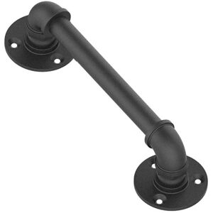 ZVD - 30cm Poignee Porte Coulissante Poignee de Porte Noire Poignée de Porte de Grange Rétro