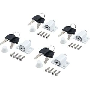 ZVD - 4pcs Window Locks Sliding Patio Door Lock Sliding Bay Window Lock Sliding Door Lock Restrictor with Key for Children Baby Safety-White