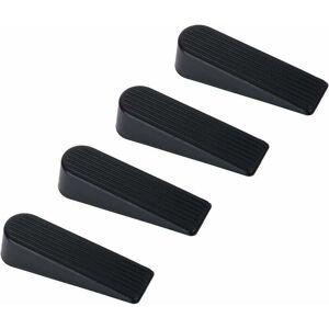 ZVD-Door Wedge, 4 Pack Rubber Door Stopper Upgrade Door Stop, 100% Silicone, Non-Toxic, No Odor, Black