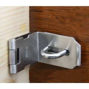 ZVD - Heavy Duty Padlock, Door Lock, 90 Degree, Stainless Steel Security Lock for Sliding/Sliding Door, Plus Thickness Satin Nickel
