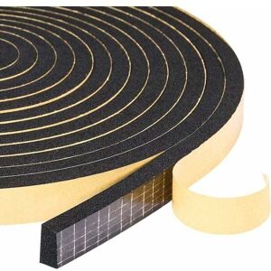 ZVD Door Seal Insulation, Door SealEAdhesive Foam Sealant, Rubber Strip Against Cold, 2 Rolls 12mm(W) x10mm(H) x4m(L), Black and Yellow (each 2m)
