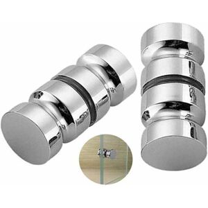 ZVD - Lot de 2 de Poignées de Porte de Douche Bain Poignée de Porte de Douche 30 mm Poignées De Porte De Remplacement en Chrome Poli Poignée de Porte