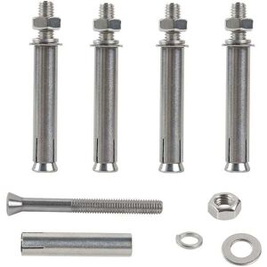 ZVD-M8x80mm Hex Expansion Bolts 304 Stainless Steel Expansion Screws Heavy Duty Concrete Anchors Fixing for Wall Construction 6pcs