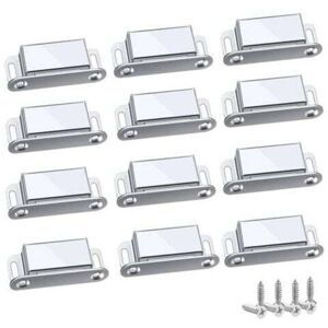 ZVD- Magnetic Catch, 12 Pieces Magnetic Catches Cupboard Magnets Strong Magnets Up to 6kg, For Drawers Shower Door Magnet Cupboard, Cabinet,