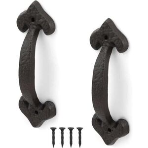 ZVD - Poignée de Porte en Fonte Ancienne, 2 Pièces Poignée Porte Coulissante, Poignée de Porte Rétro, Gamme Complète d'Accessoires, pour Portes de
