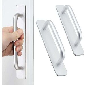 ZVD - Self-stick Instant Cabinet Drawer Handles Pulls - 2pcs Aluminum Al With Adhesive Door Handle For Kitchen Cabinet