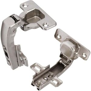 ZVD-Set of 4 invisible 90° clip-on hinges - for single-door corner furniture doors - mounting opening 35mm
