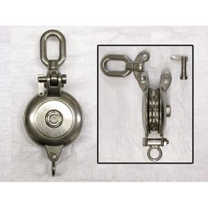 Securefix Direct - 0.9 Ton Logging Snatch Block Pulley Stainless Steel with Swivel Oval Eye (16MM Wire) Securefix Direct - 0.9 Ton Logging Snatch Block Pulley Stainless Steel with Swivel Oval Eye (16MM Wire)