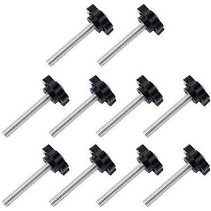 Memkey - 10-Pack M6 x 30mm Knurled Screw, Plastic Star Knurled Thumb Screw Clamping Knob Memkey - 10-Pack M6 x 30mm Knurled Screw, Plastic Star Knurled Thumb Screw Clamping Knob